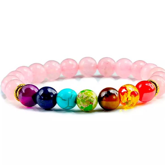 7 Chakra Stone Bracelet - Picture 1 of 3